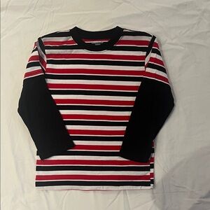 Garanimals Striped 3/4 Length Sleeve Shirt - red, black and white.  5T